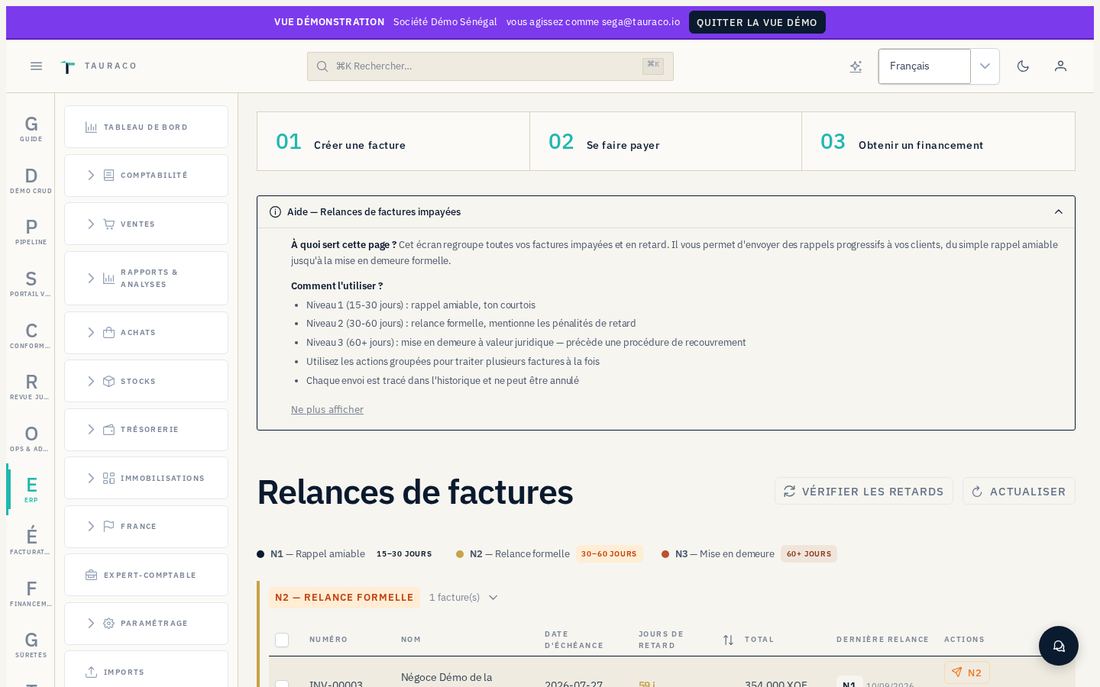 La file des relances, du rappel amiable à la mise en demeure.